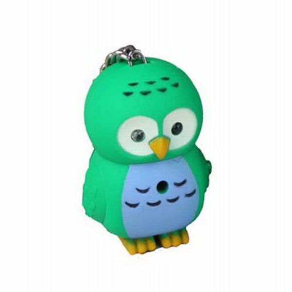 Wholesale LED Owls Keychain with Sound luminous Key rings Voice Glowing  Pendant Flash Key Ring Novelty Lighting toys Children Gift From  m.